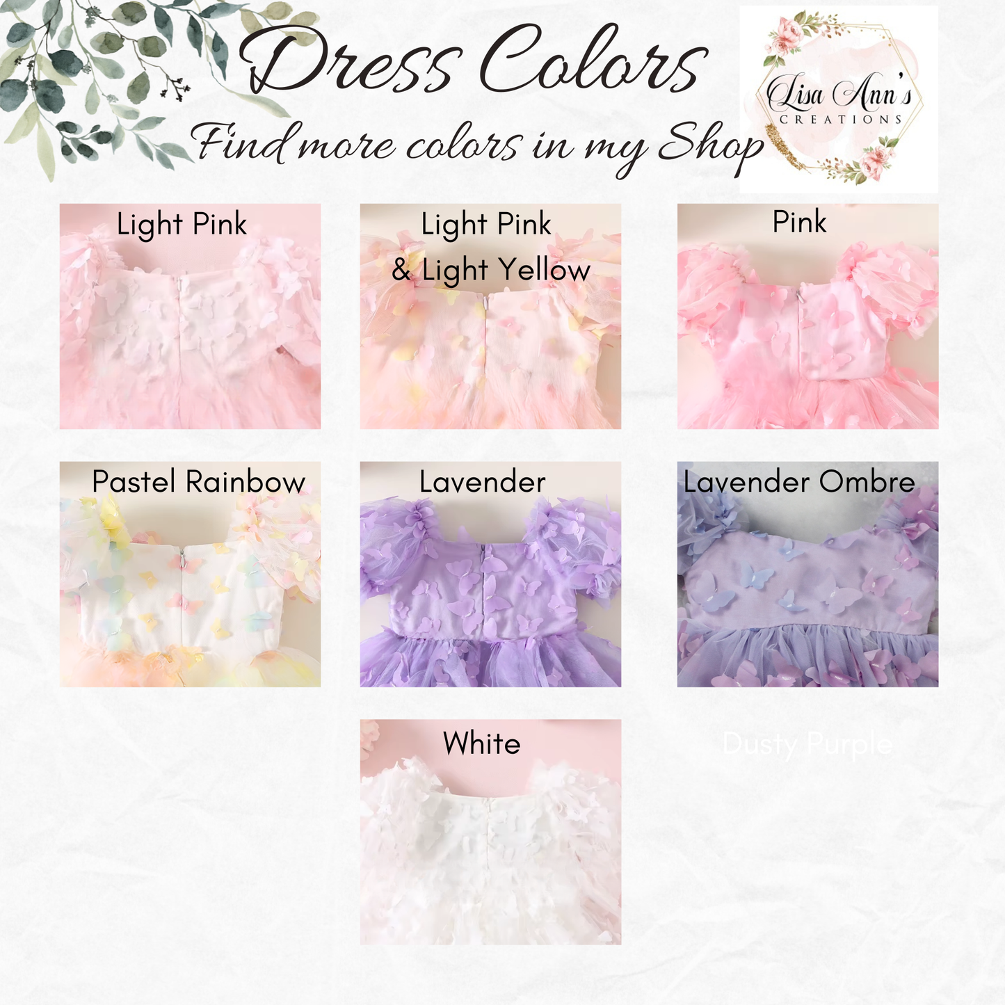The Lilac - Baby Girl Butterfly Dress - Lavender Ombre