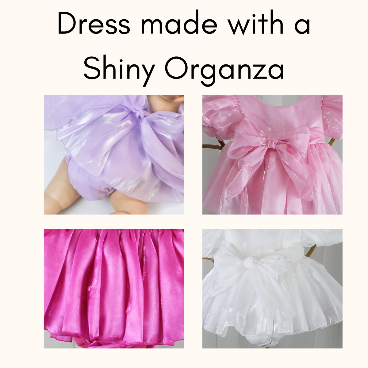 The Iris - Baby Shiny Organza Dress - Fuchsia