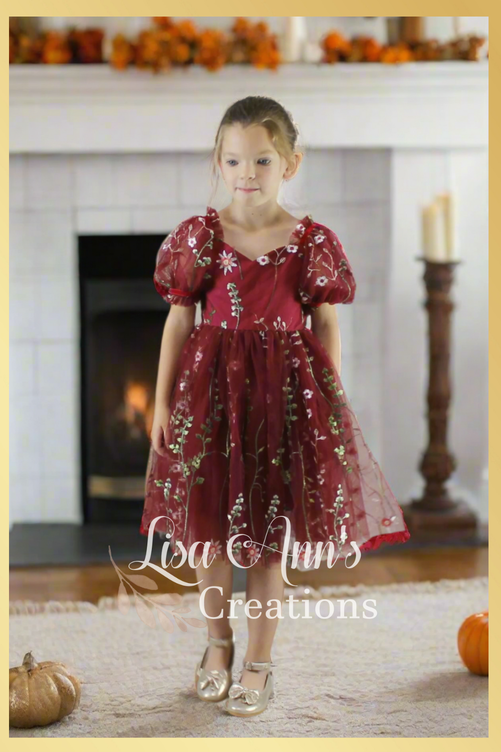 Girls Toddler and Baby Dress in Burgundy Floral for Fall 9/10 Dress Girls Toddler and Baby Dress in Burgundy Floral for Fall 9/10 Dress