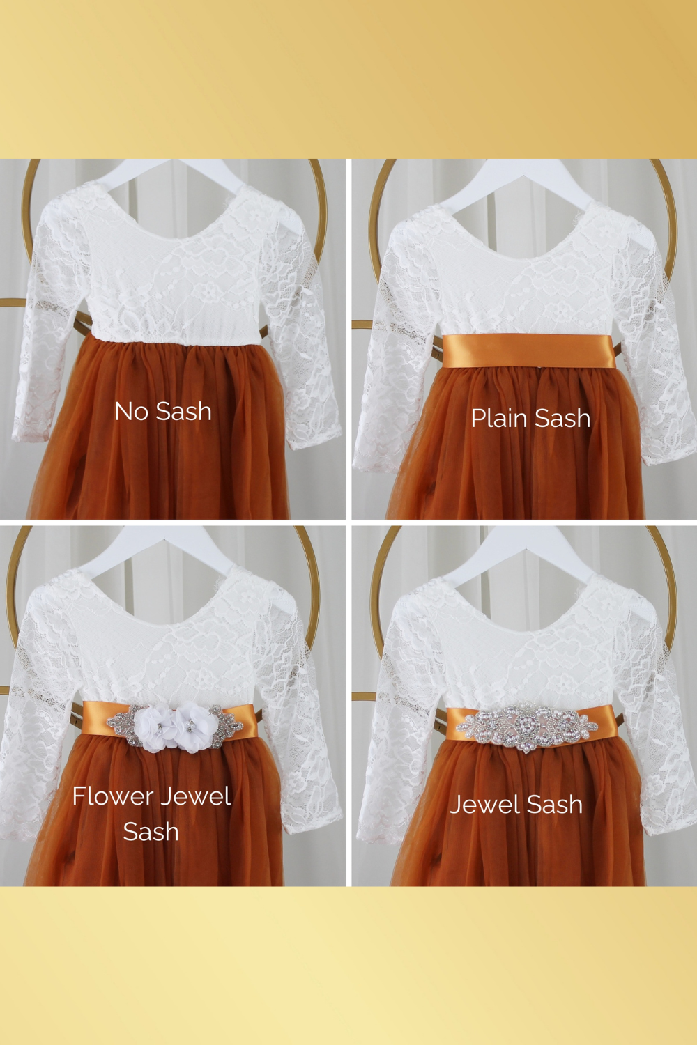 The Daisy - Burnt Orange Dress - Long Sleeve