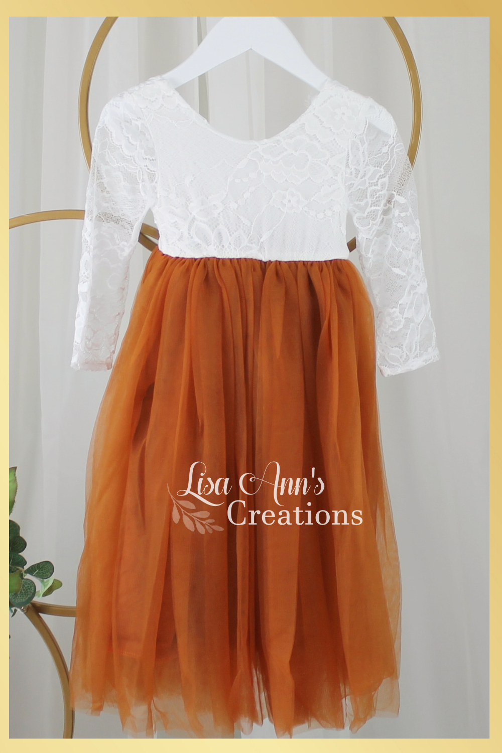 junior bridesmaid dress in burnt orange