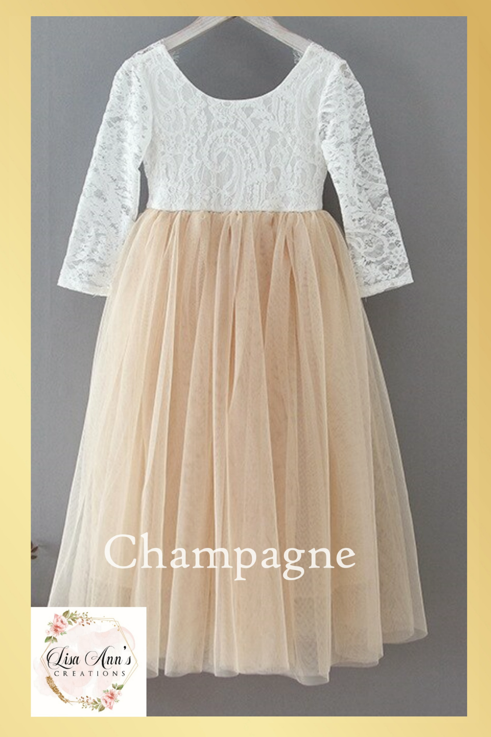 Tulle Flower Girl dress in champagne