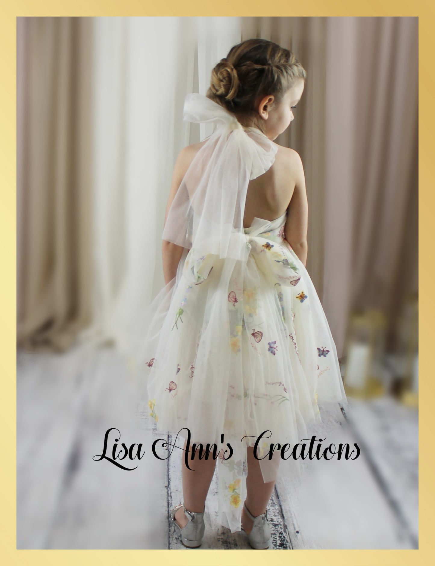 Big bow flower girl dress