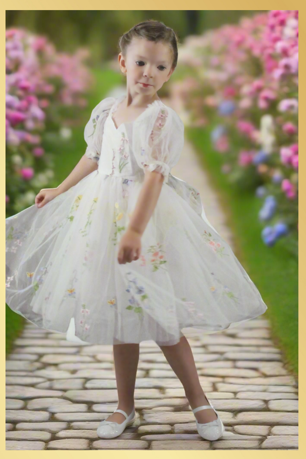 Ivory flower girl dress