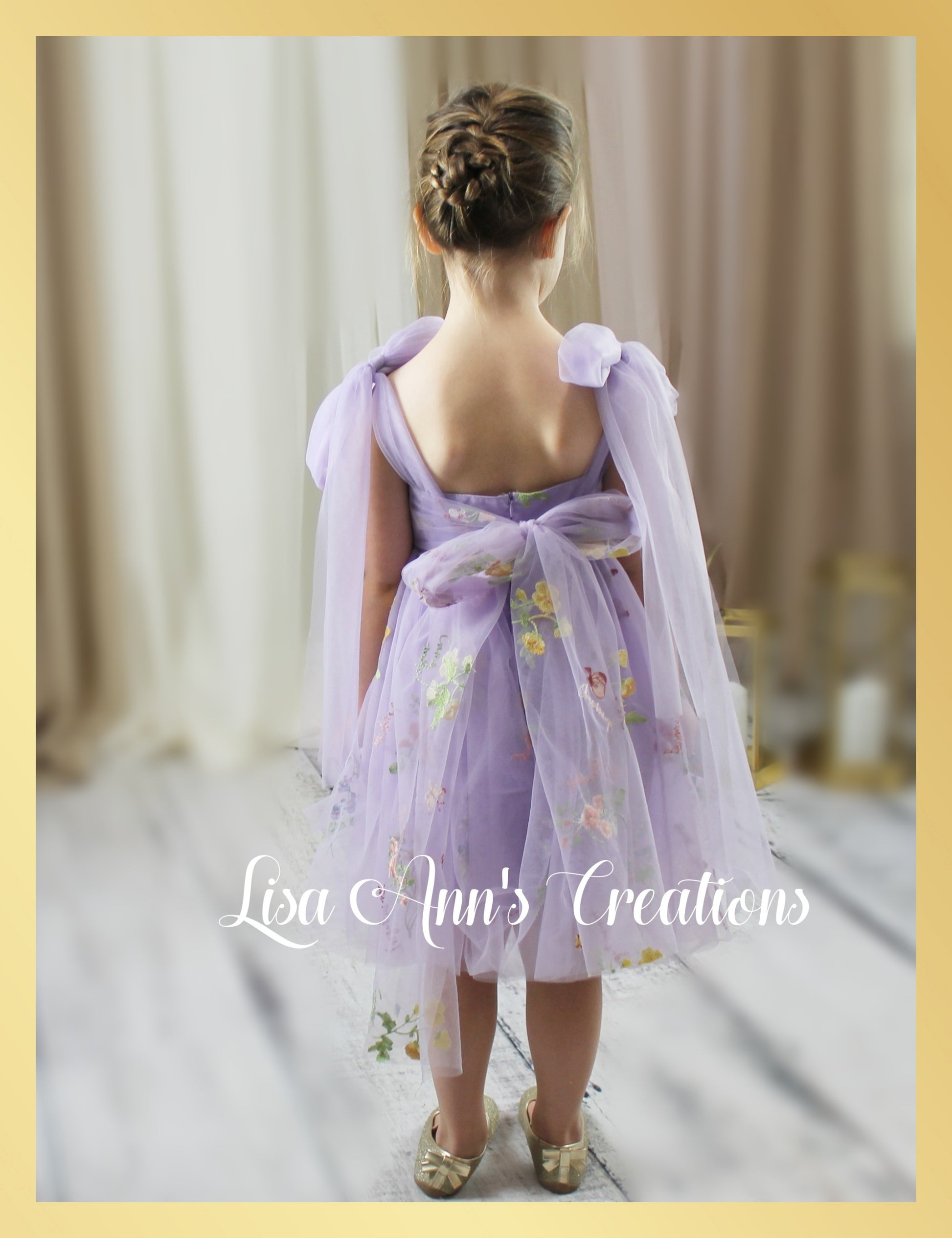 Lavender flower girl dress