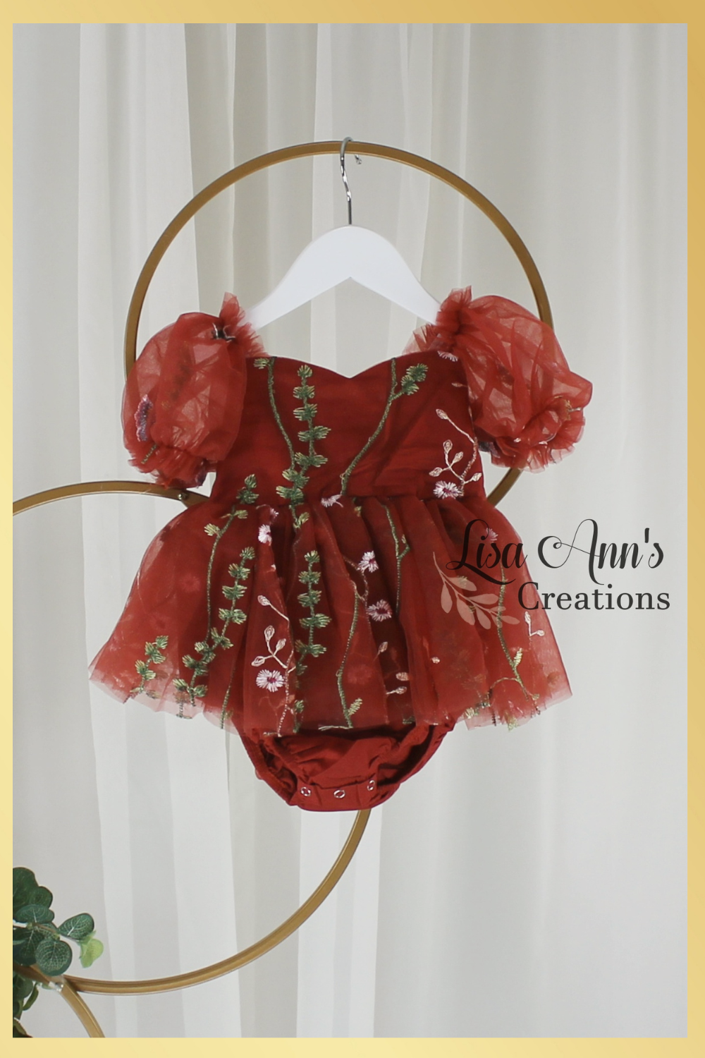 Rust Flower girl dress