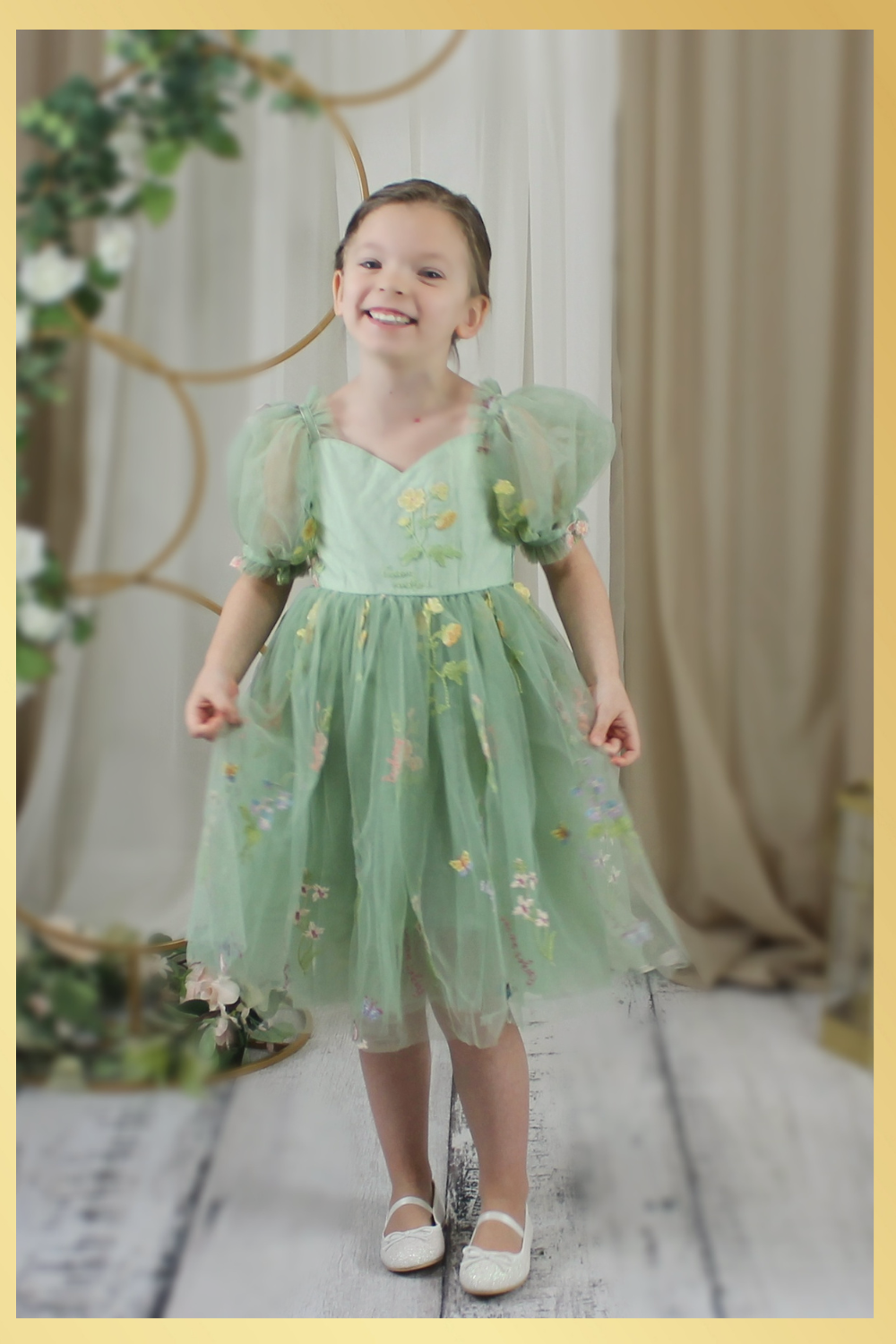 sage flower girl dress