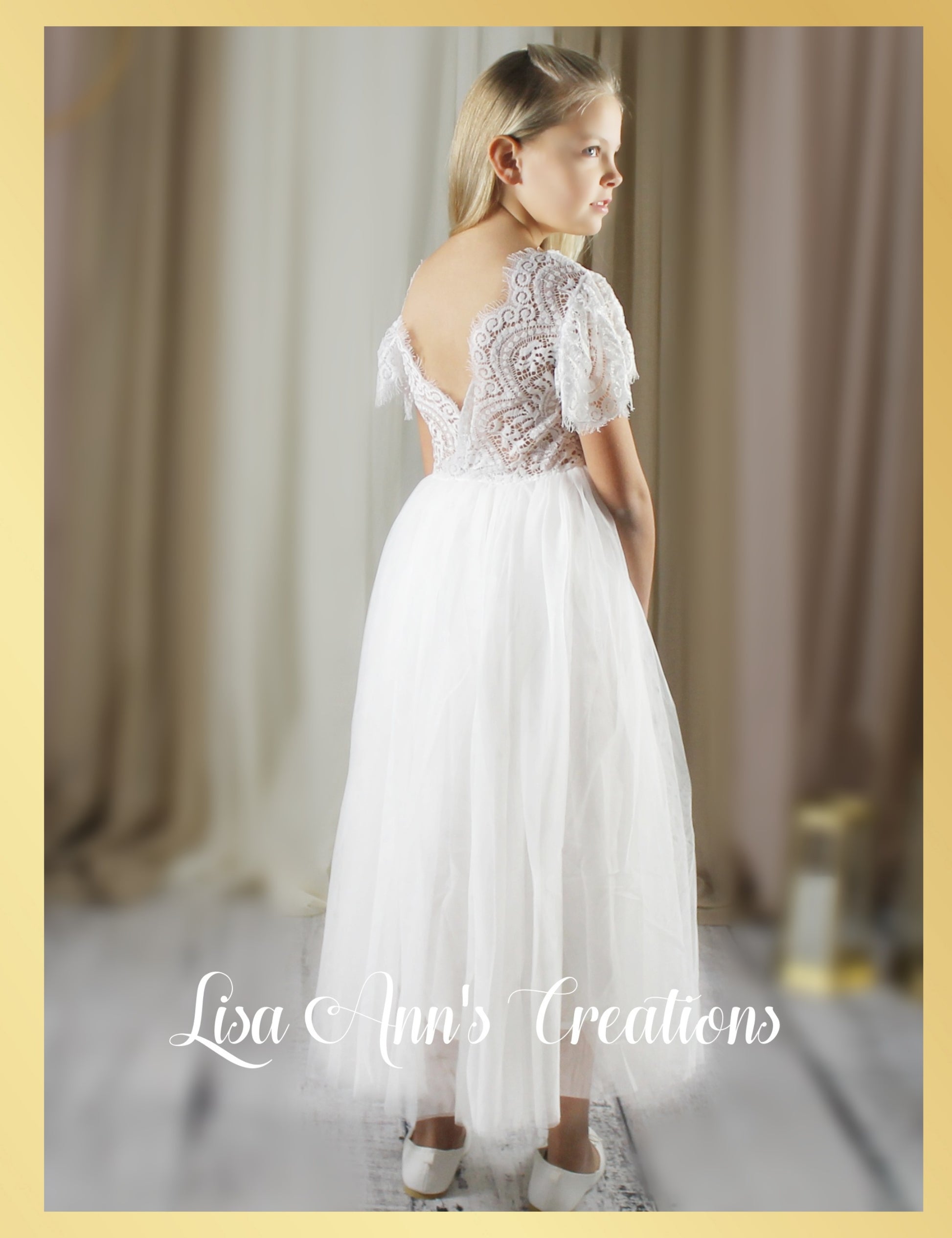 First Communion Dress in all white