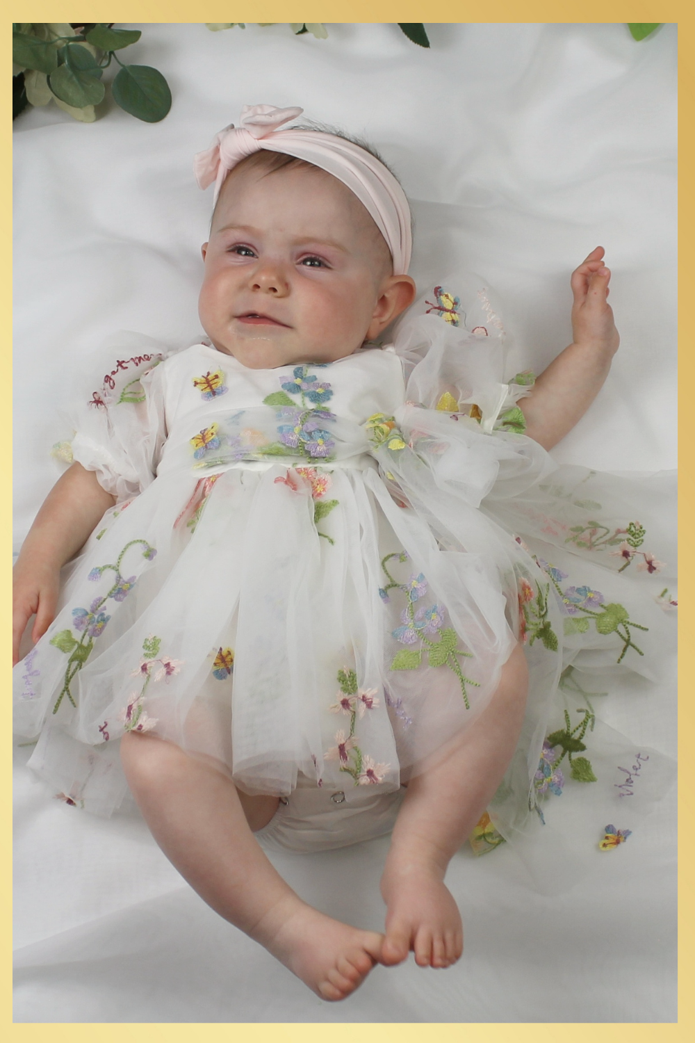 Baby Girl Floral White Dress for Special Occasions – Lisa Ann's Creations