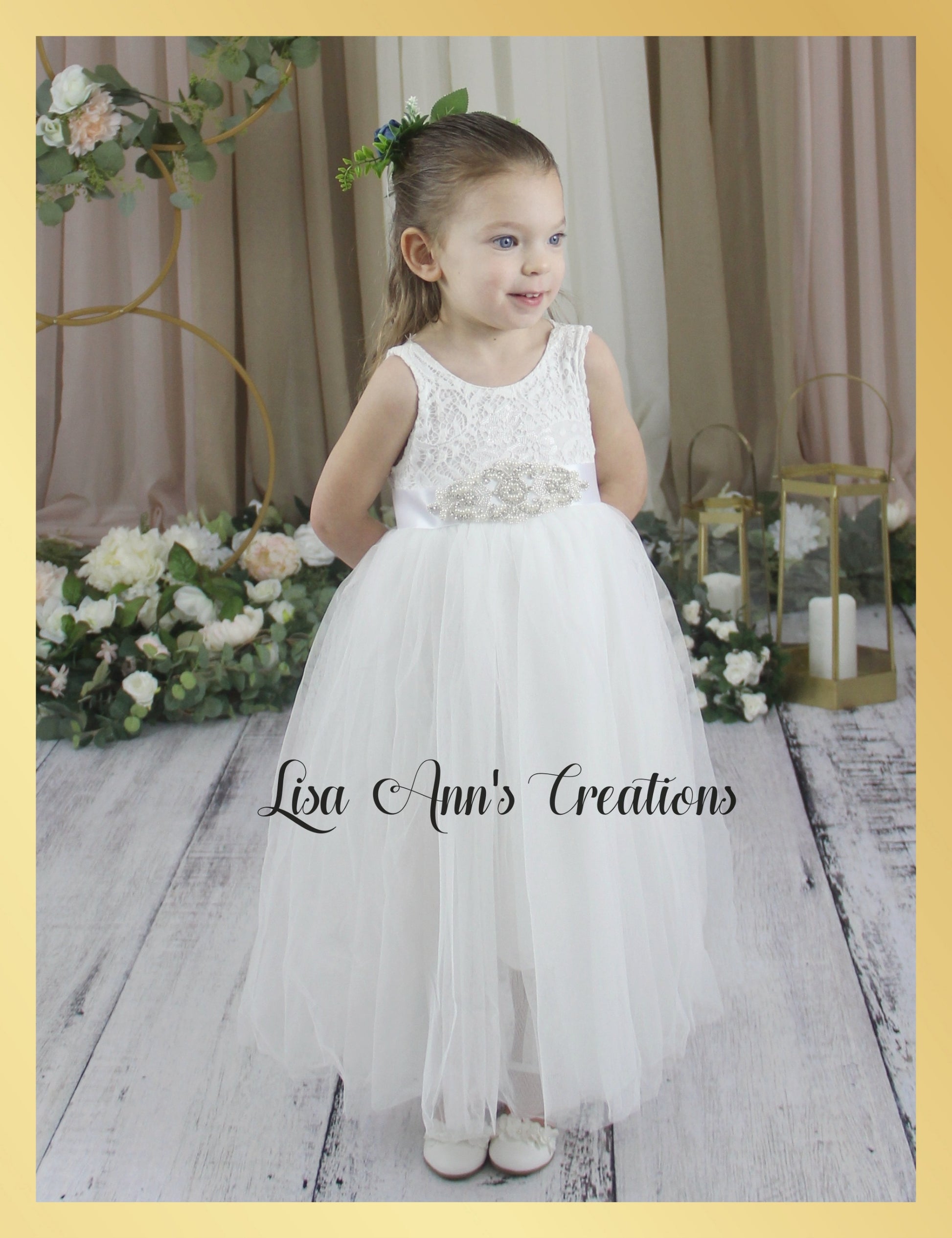 white girls dress for special occasion baptism or wedding