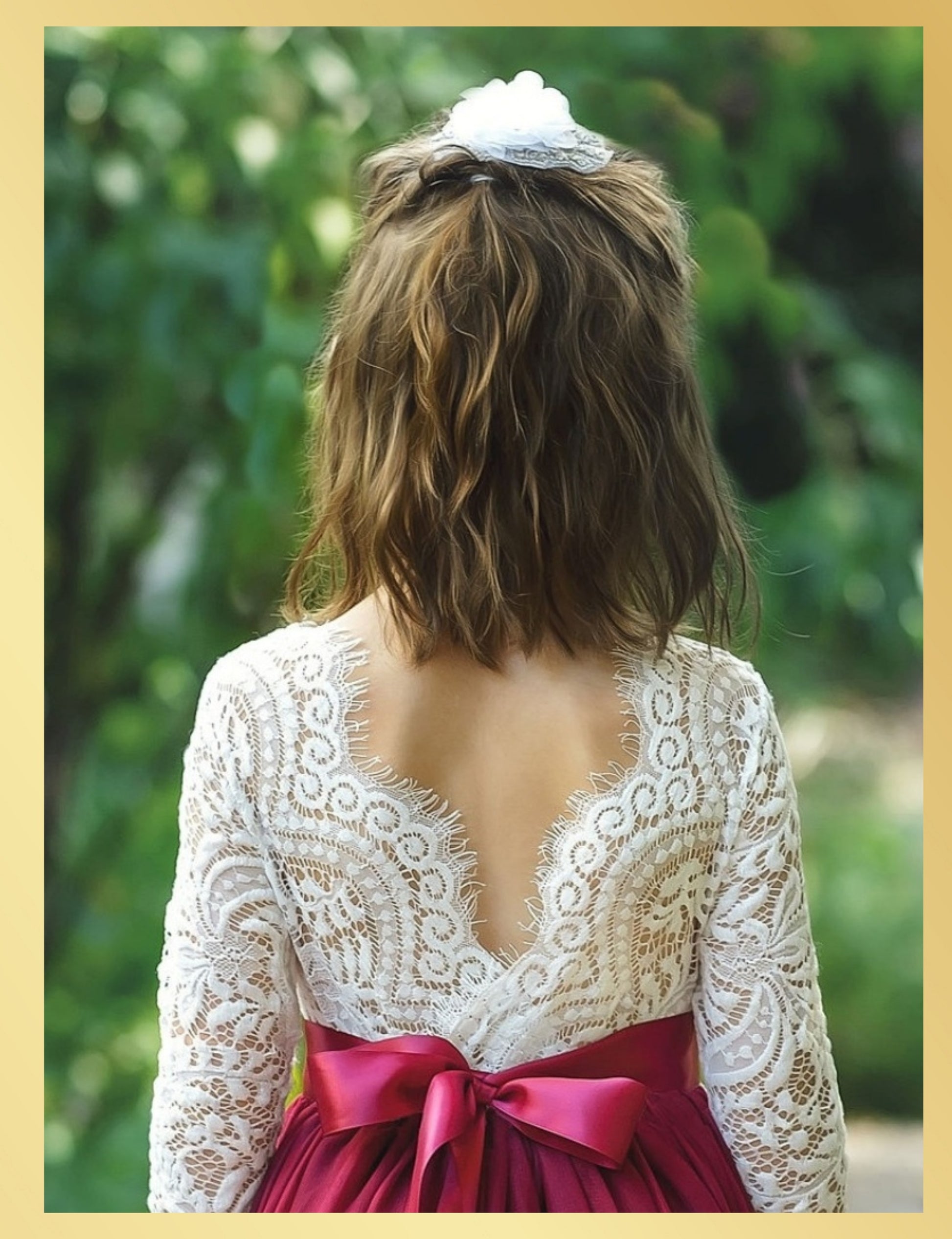 Junior Bridesmaid dress in burgundy maroon wine color