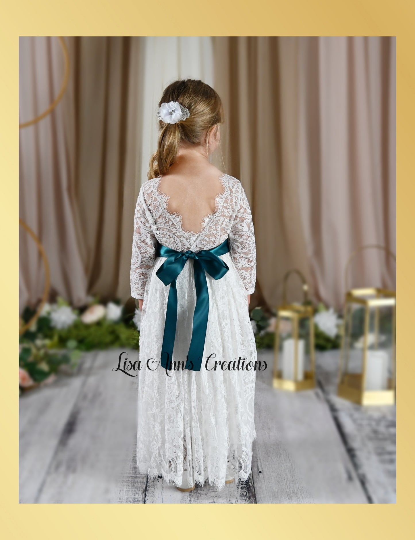 The Marigold - White Lace Dress - Long Sleeve