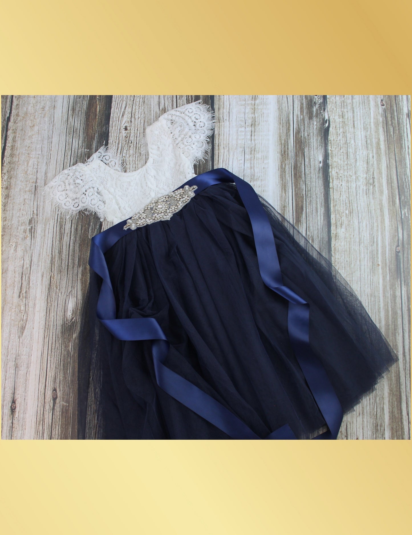The Tulip - Navy Dress - Short Sleeve