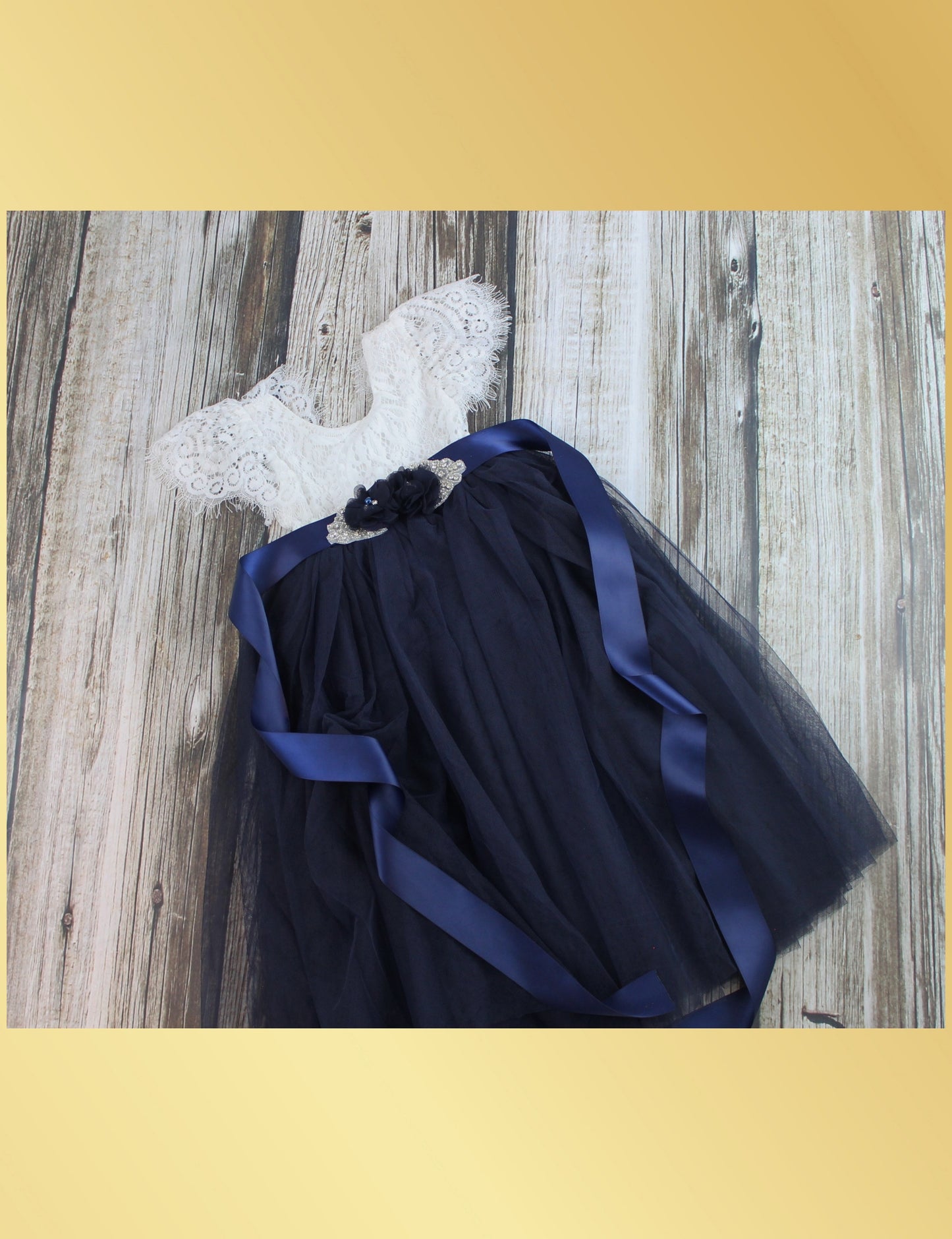 The Tulip - Navy Dress - Short Sleeve
