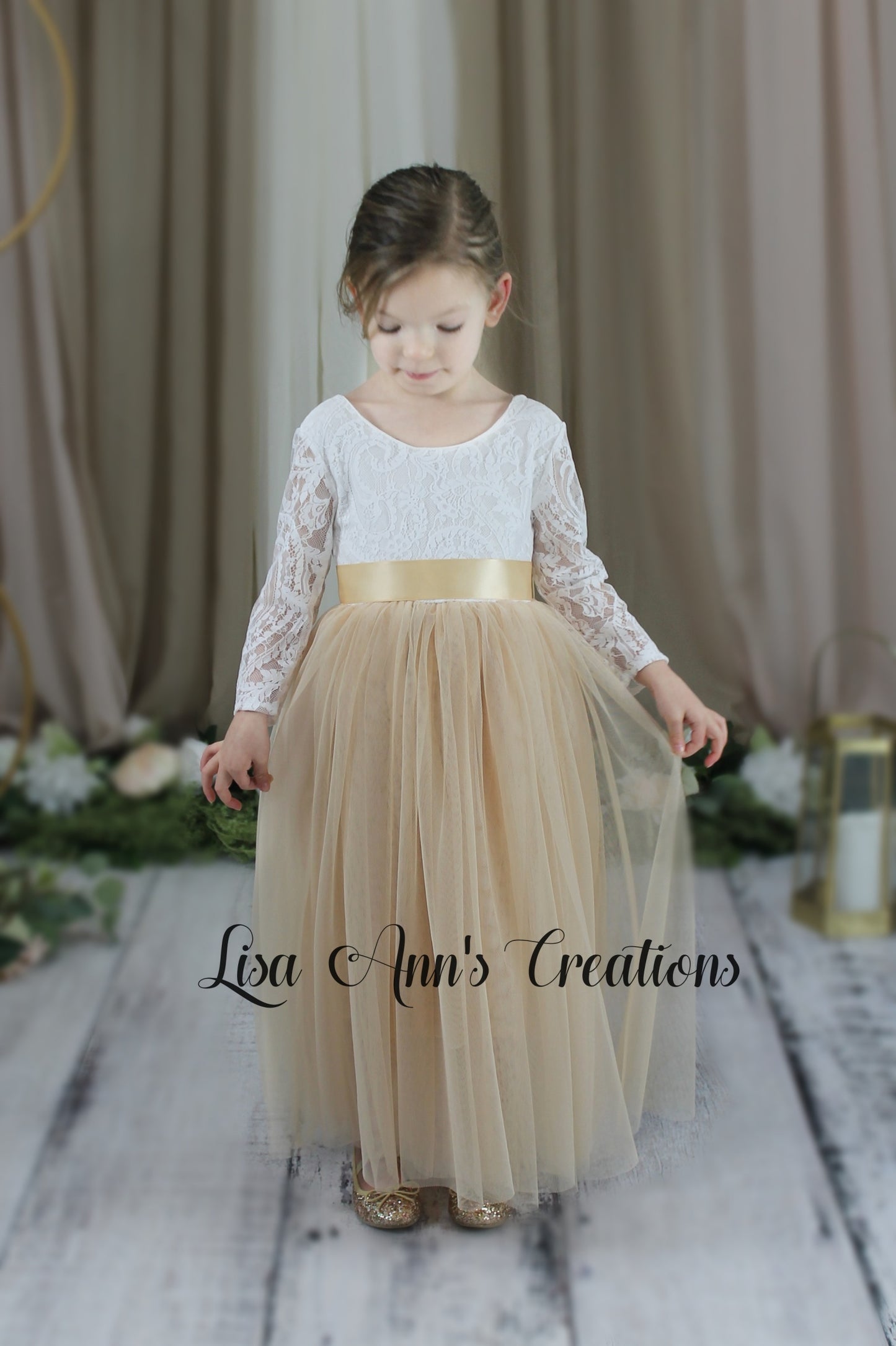 The Tulip - Champagne Dress - Long Sleeve