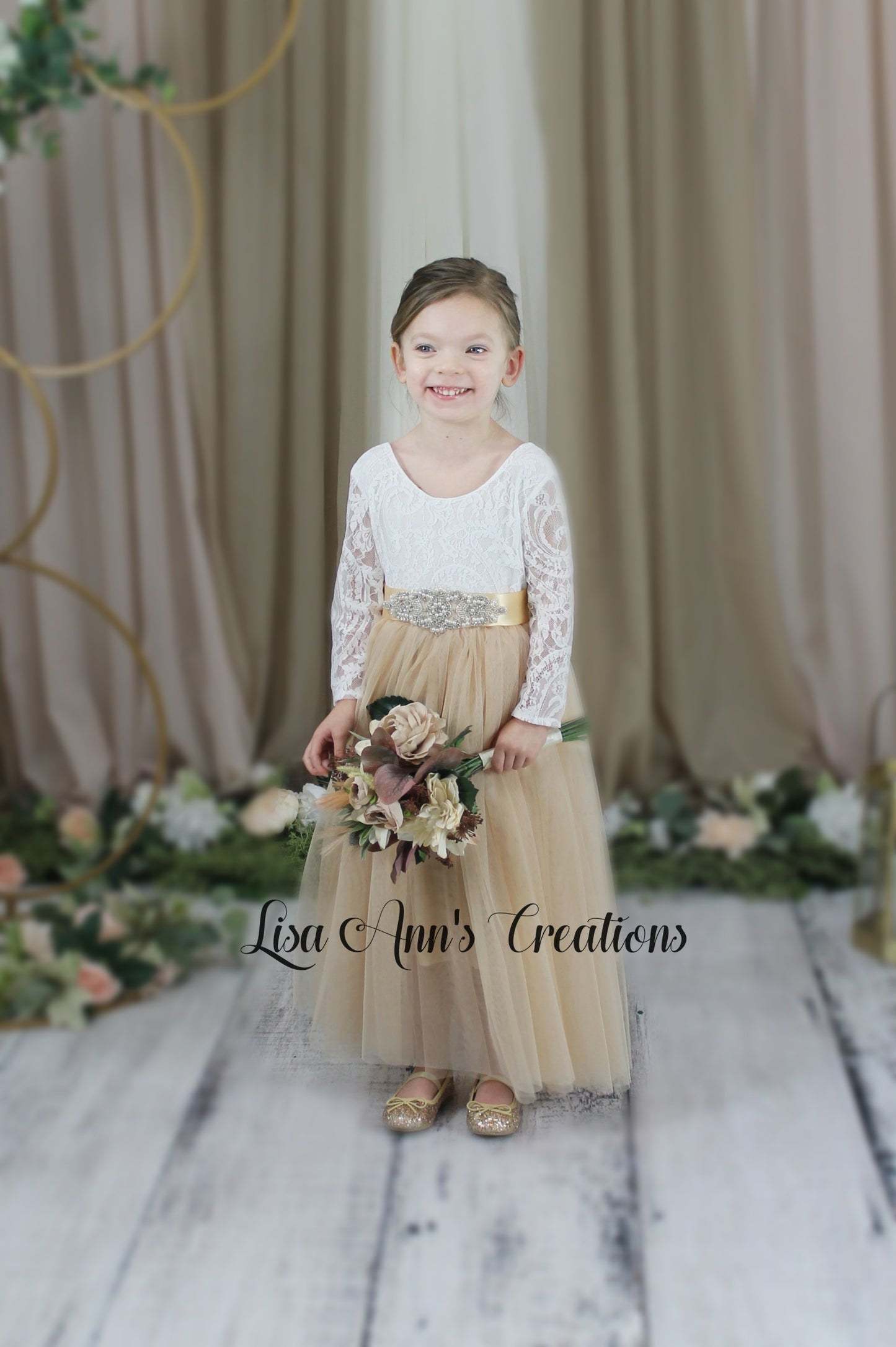 The Tulip - Champagne Dress - Long Sleeve