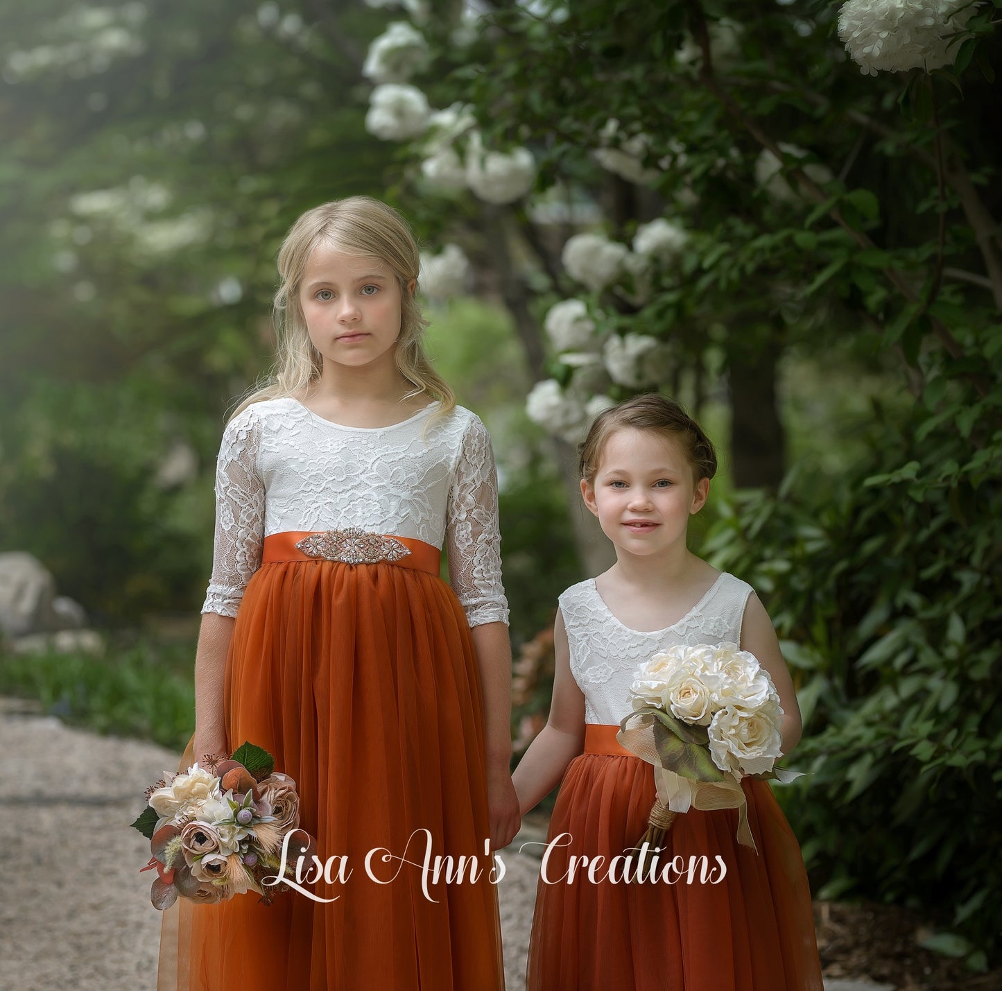 Junior Bridesmaid Dress Burnt Orange