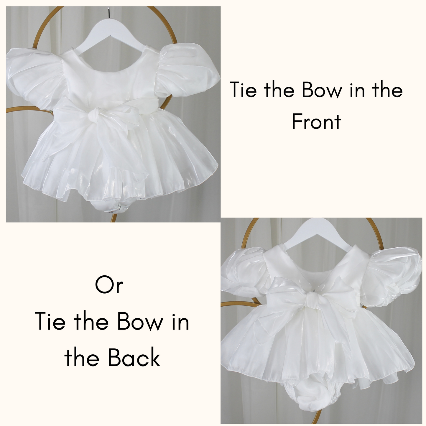 The Iris - Baby Shiny Organza Dress - Light Pink