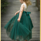 junior bridesmaid dress hunter green