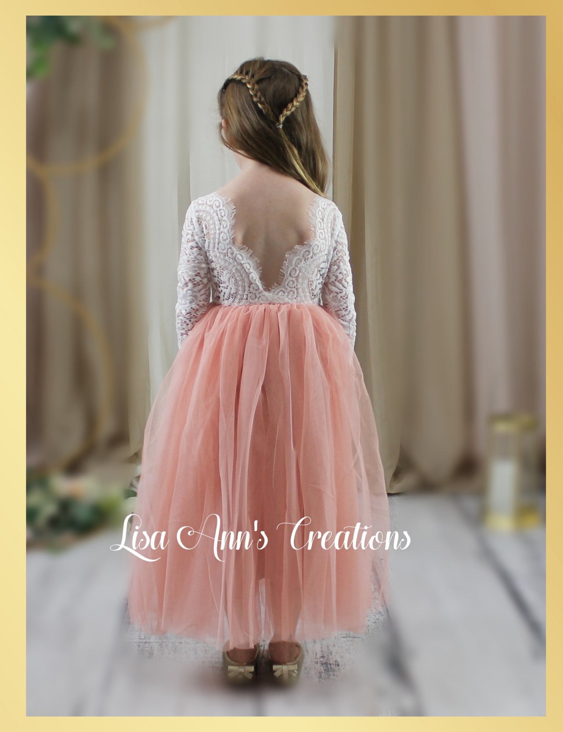 Flower Girl Dress in Tulle and LAce