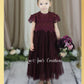 Burgundy Flower Girl Dress