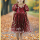 Fall Flower Girl dress in burgundy tulle