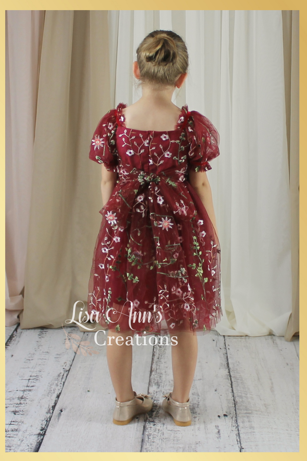 girls burgundy floral dress Burgundy Flower Girl Dresses