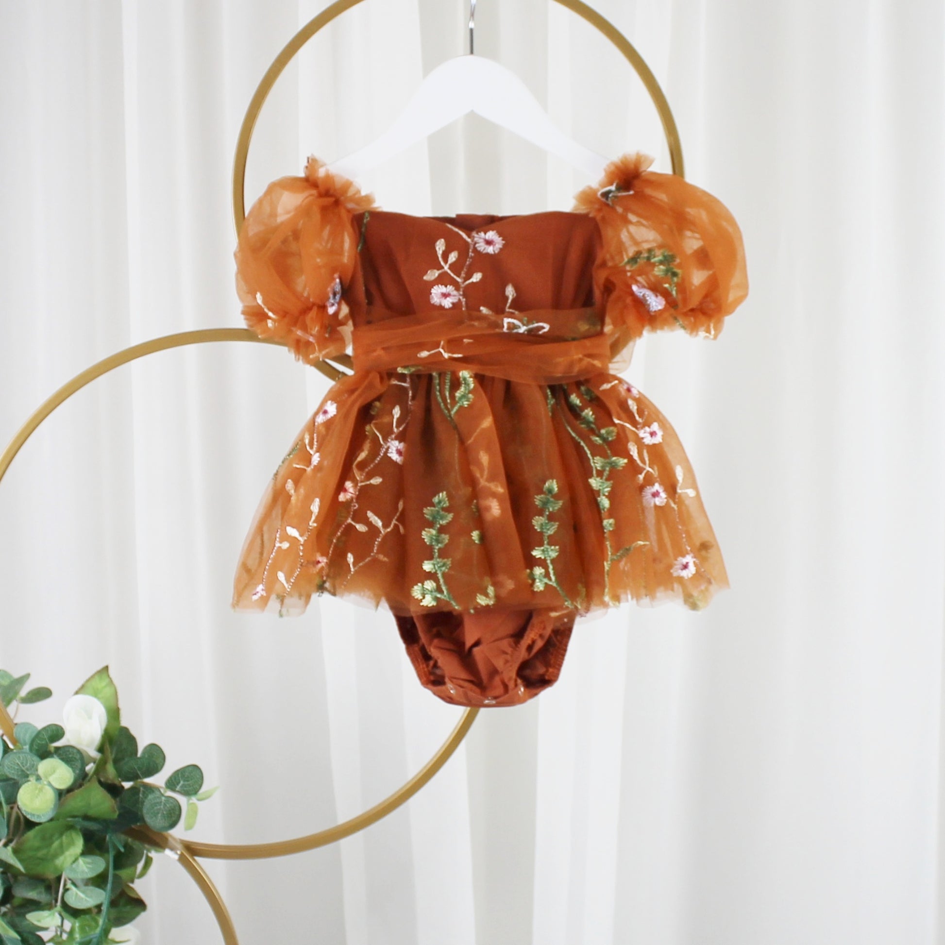 Baby Girl Burnt Orange Floral Dress for Special Occasions 5 Dress Baby Girl Burnt Orange Floral Dress for Special Occasions 5 Dress
