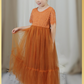 Flower Girl Dress in Burnt Orange for Spring and Fall Weddings