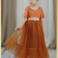 Girls Burnt Orange Dress for Special Occasions