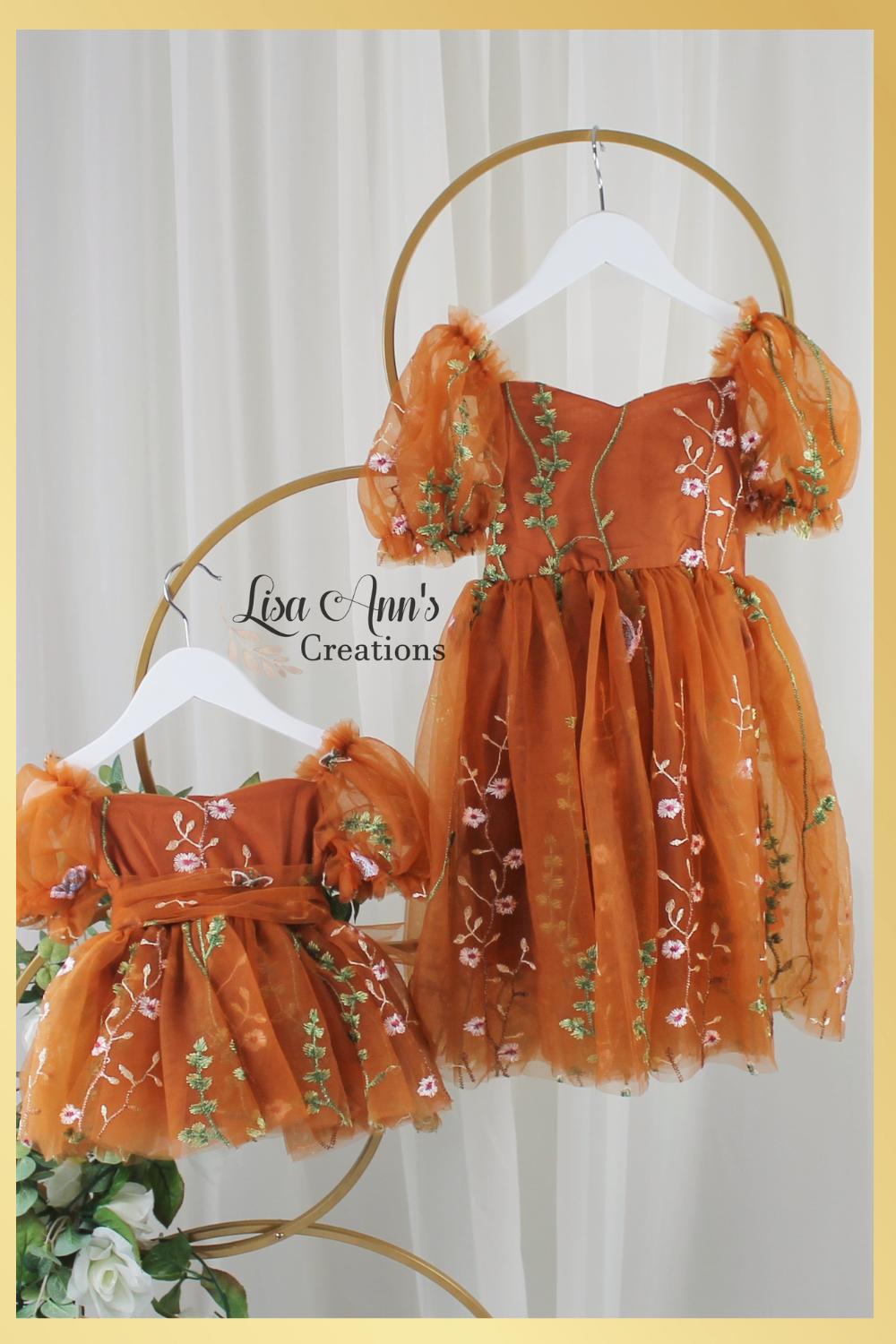 Baby Girl Burnt Orange Floral Dress for Special Occasions 5 Dress Baby Girl Burnt Orange Floral Dress for Special Occasions 5 Dress