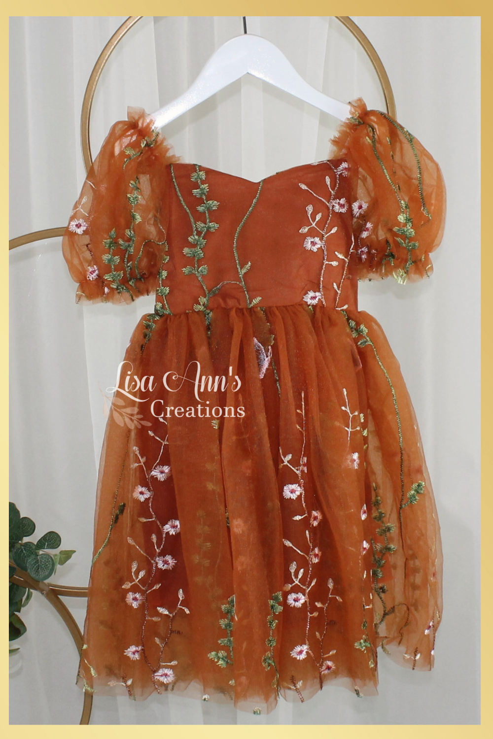 Baby Girl Burnt Orange Floral Dress for Special Occasions 5 Dress Baby Girl Burnt Orange Floral Dress for Special Occasions 5 Dress