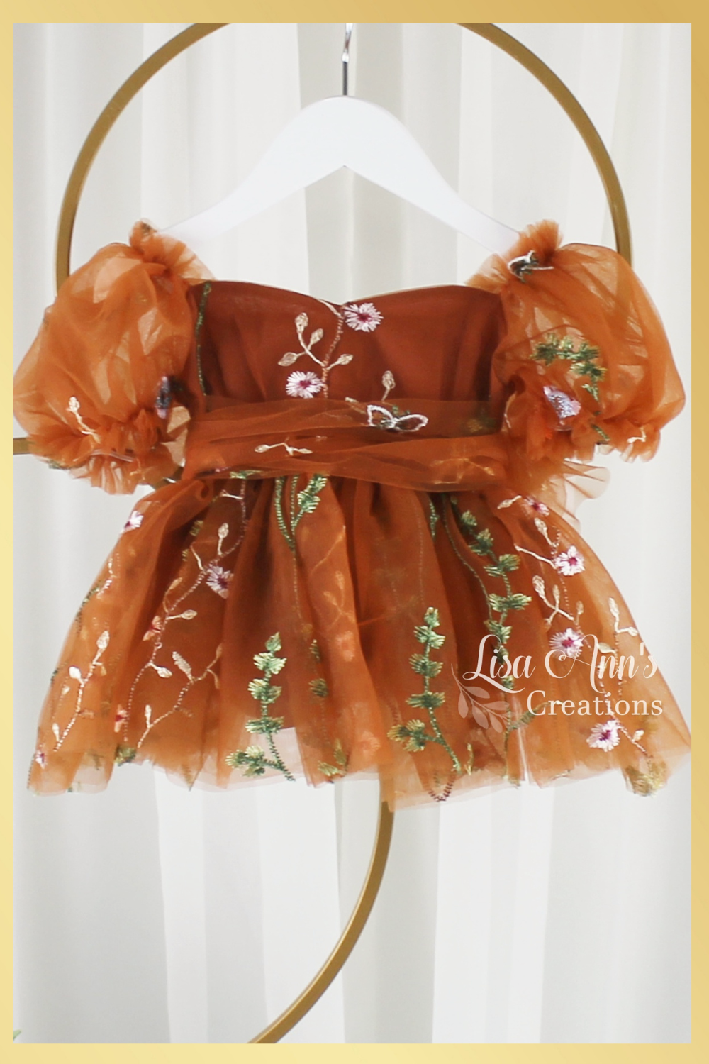 Baby Girl Burnt Orange Floral Dress for Special Occasions 5 Dress Baby Girl Burnt Orange Floral Dress for Special Occasions 5 Dress