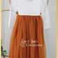 junior bridesmaid dress in burnt orange