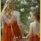 burnt orange flower girl dress and junior bridesmaid tulle and lace burnt orange dress