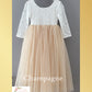The Tulip - Long Sleeve - Champagne Dress
