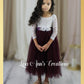 Jewel tone wedding with flower girl in dark plum tulle