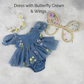 The Wildflower - Baby Floral Dress - Dusty Blue