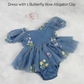 The Wildflower - Baby Floral Dress - Dusty Blue