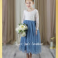 Flower Girl dress in dusty blue for wedding