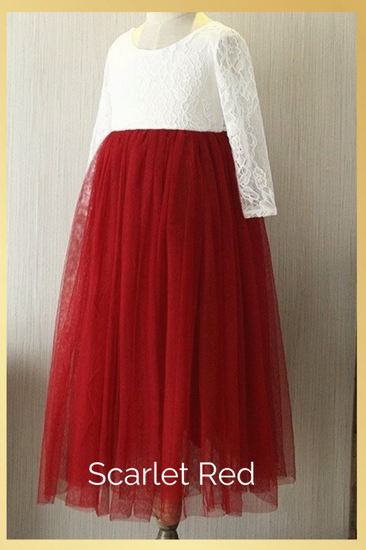 Girls Red Dress for Wedding or Holidays. 