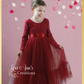 Girls Valentines Day Dress in Wine Red