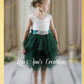 fairy flower girl dress in hunter green