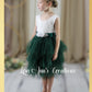 Boho Flower Girl dress in Hunter green