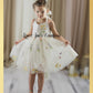 Flower Girl Dress with floral embroidery tulle