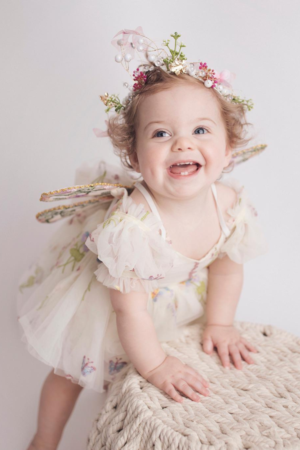 toddler fairy dress with ivory florals