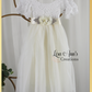 Short Sleeve flower girl dress ivory