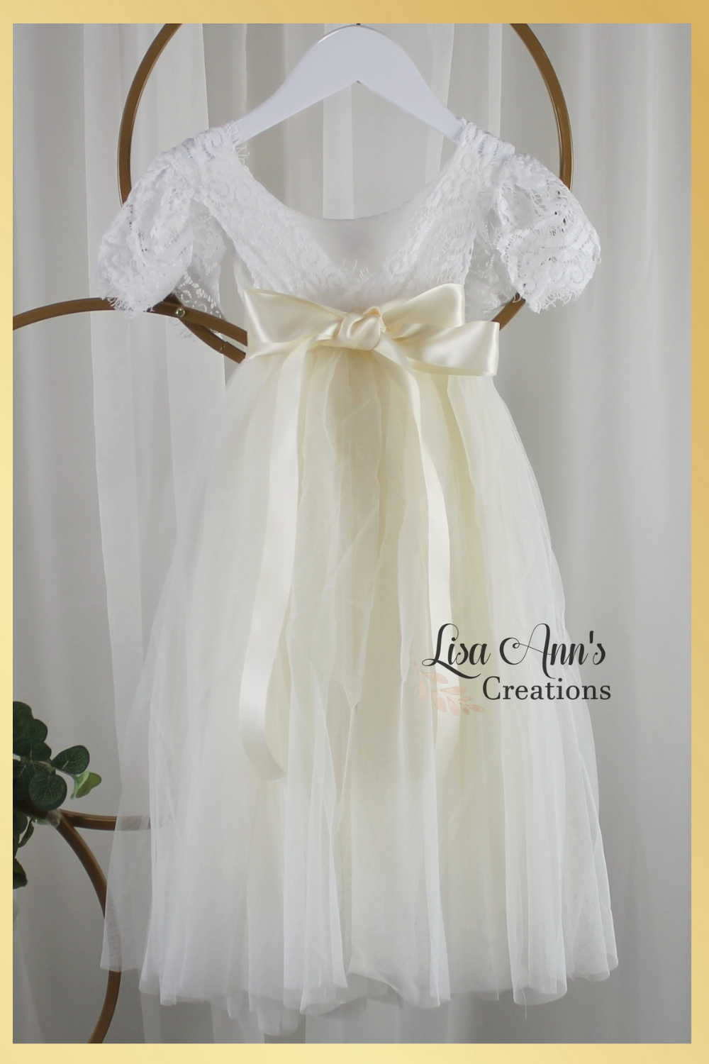 Ivory flower girl dress