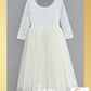 Ivory flower girl dress in a bohemian style