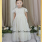cream flower girl dress